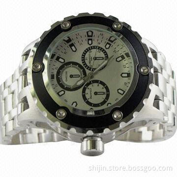Metal Quartz Watch with Japan Movement, Made of Alloy or Stainless Steel, Customized